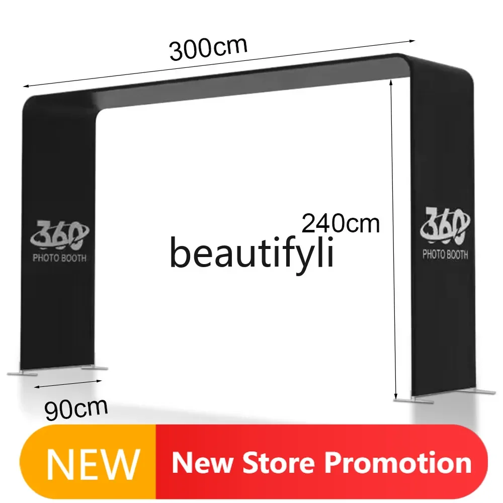 

E132 Ring photo booth, rotating selfie table, arch ceiling stage