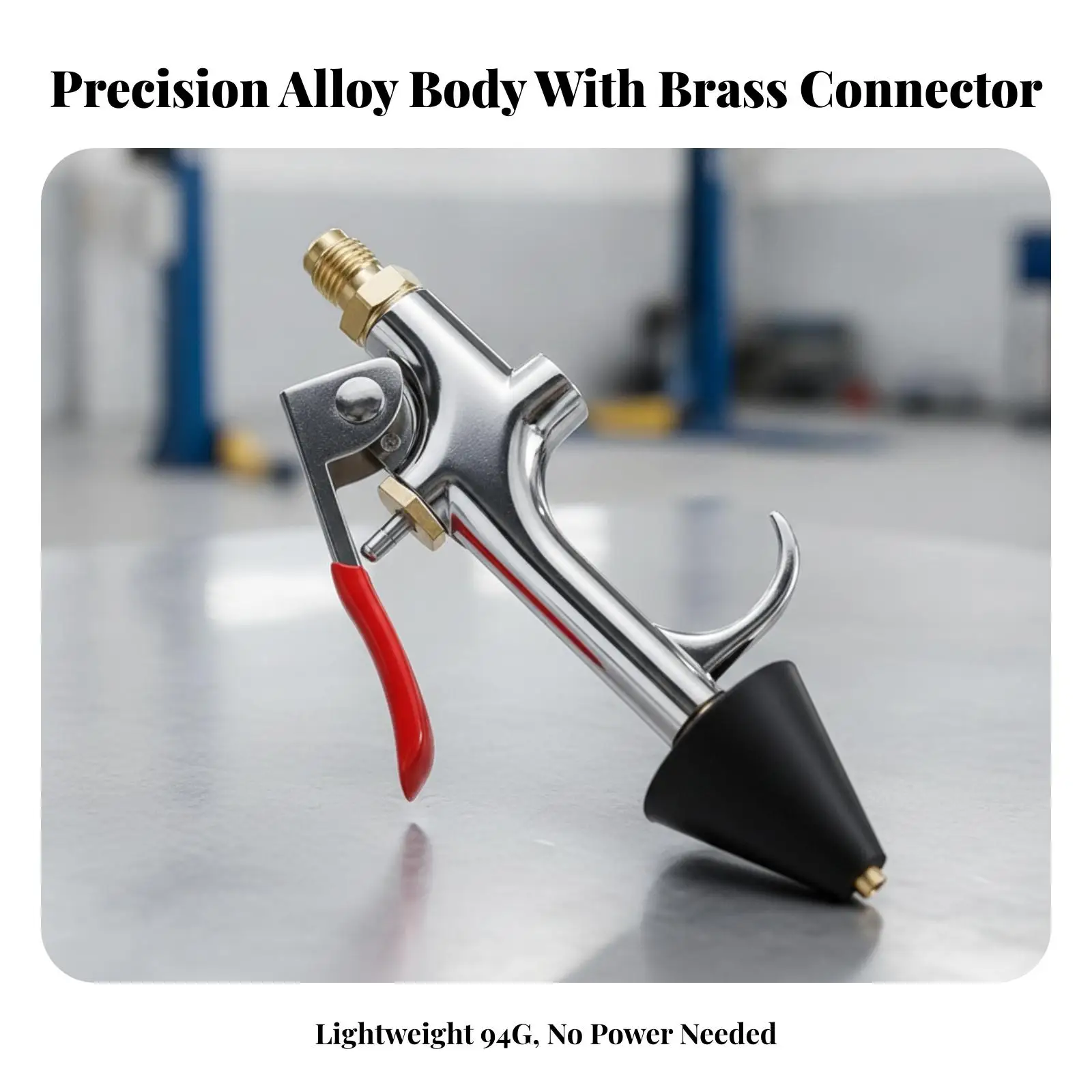 AC Cleaning Nozzle Aluminum Alloy Pneumatic Flushing Head for Auto Air Conditioner Duct Dust Remover Tool