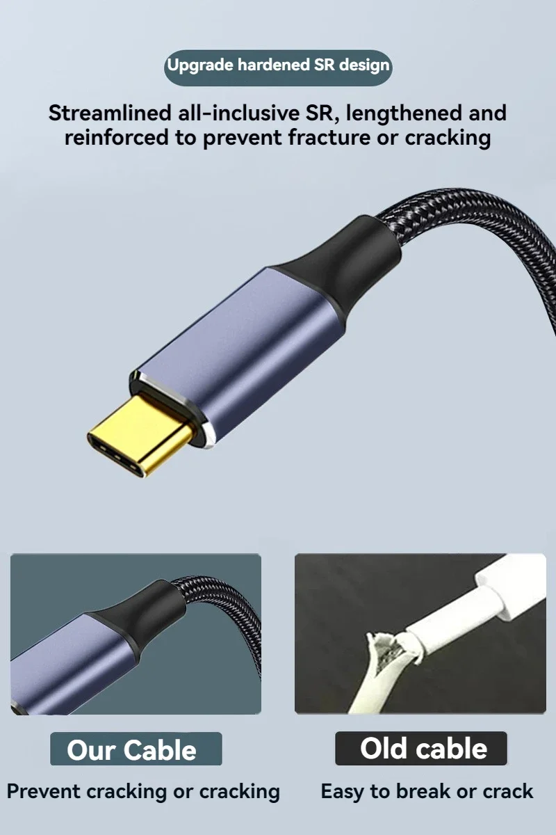 Gelbes Typ-C auf USB 3.0 A-Kabel, OTG-Adapterleitung, Hochgeschwindigkeits-Datenkabel, Stecker auf Buchse, Verlängerungskabel für Laptop-Tastatur, Maus – Detail 7