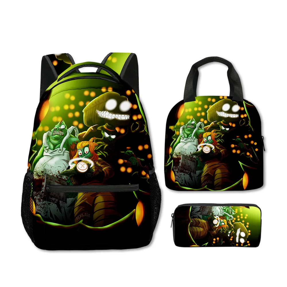 

Cartoon Popular Funny The Gaslight District 3D Print 3pcs/Set School Bags Laptop Daypack Backpack portable Lunch bag Pencil Case