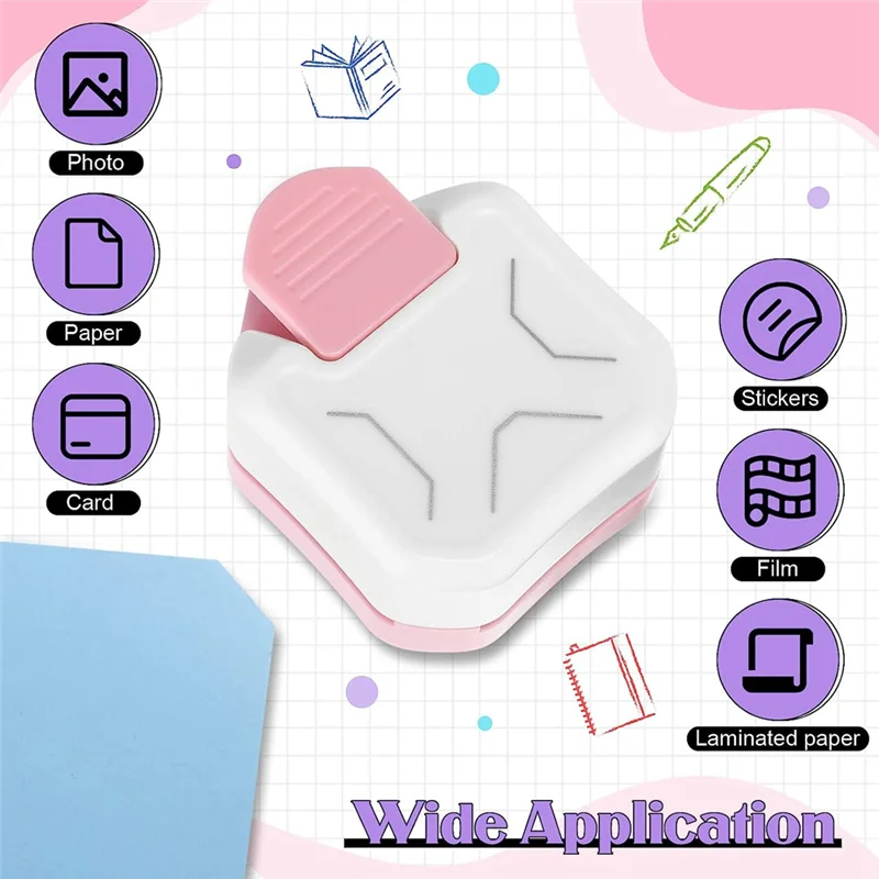 VO-3Pcs Corner Rounder Paper Punch In 3 Styles 4/7/10Mm 3 In 1 Corner Cutter For Paper Crafts, Card Making