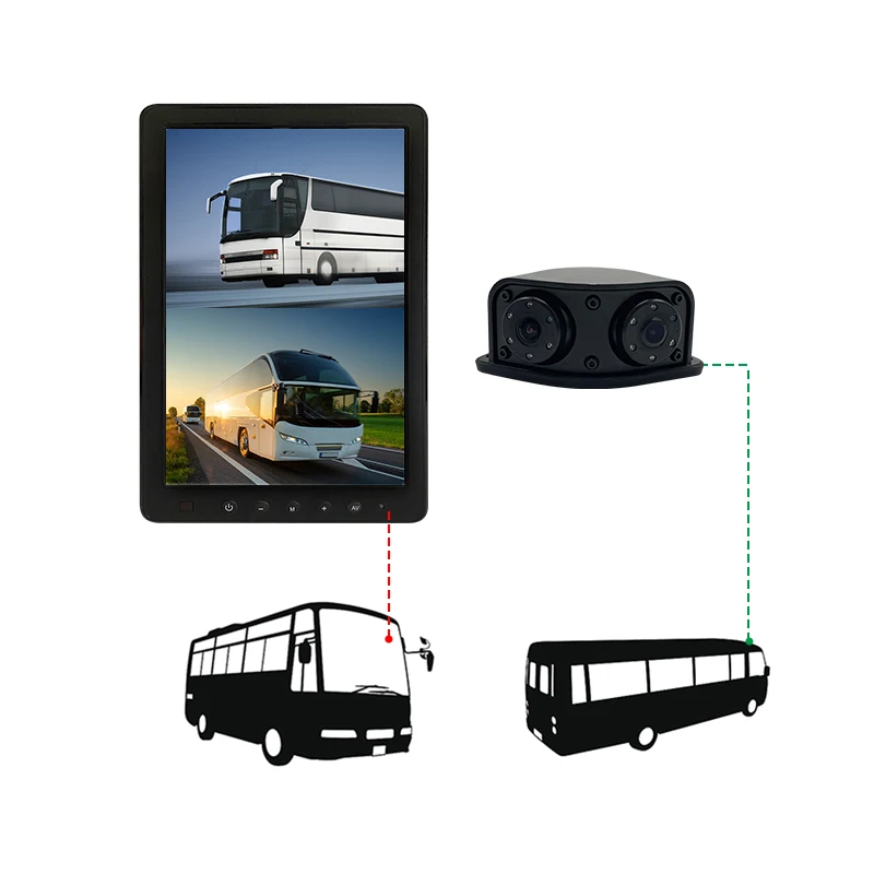 

2ch 10.1 inch bus side view mirror Bus mirror HD Ips Screen electronic bus rear view mirror for Trucks