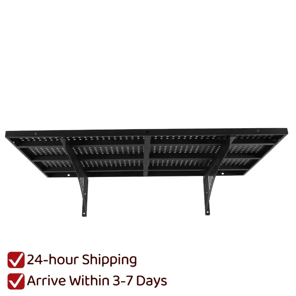 

Комплект из 4-х настенных стеллажей для гаража 2x3 фута, усиленные, грузоподъемность 280 фунтов, с крючками