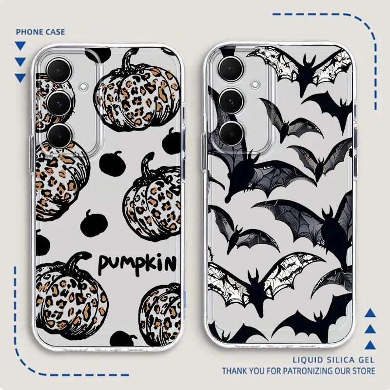 

Halloween style pattern Phone Case For Samsung Galaxy Note 20 10 F12 M23 F23 M14 F15 M54 M55 Ultra Plus 5G TPU Transparent