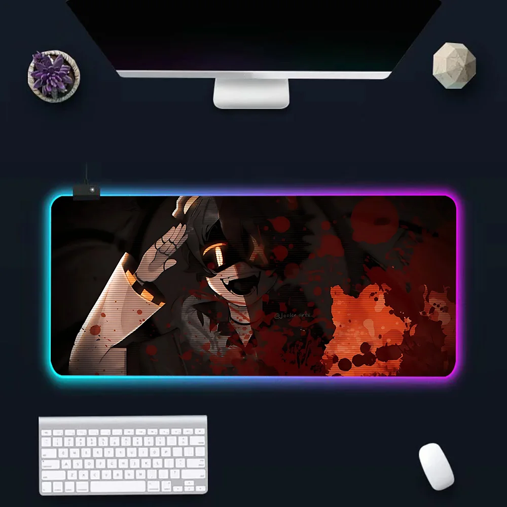 M-Murder Drones RGB Pc Gamer Keyboard Mouse Pad Mousepad LED Glowing Mouse Mats Rubber Gaming Computer Mausepad