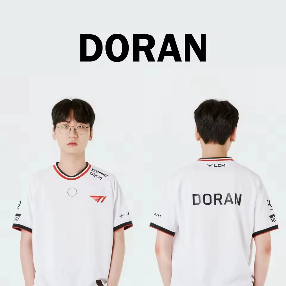 LOL 2025 T1 SKT1 فريق موحد جيرسي جامعة الأساطير MSI FAKER DORAN المشجعين تنفس التدريب تي شيرت للجنسين Esports تيز القمم
