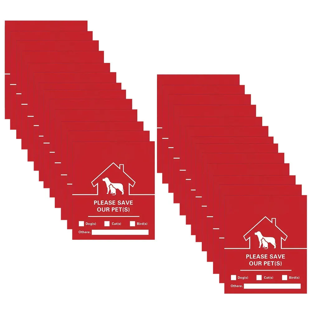 

30 Sheets Pet Finder Window Stickers Emergency Alert Rescue Decal Safety Fire Rescue Stickers Door Decal Alert Finder Sticker
