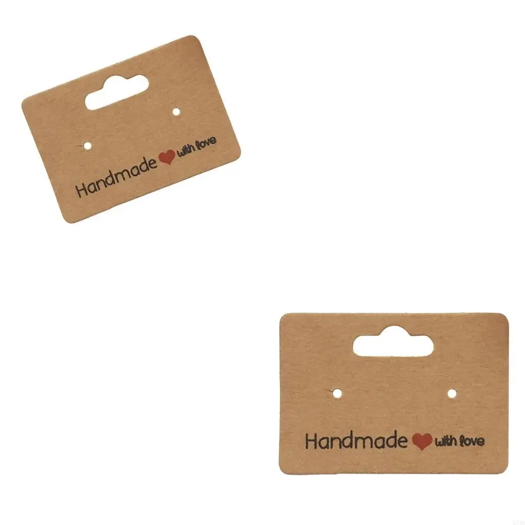 

100 упаковок прочных карточек для сережек из крафт-бумаги, домашний аксессуар, портативный для демонстрации и организации