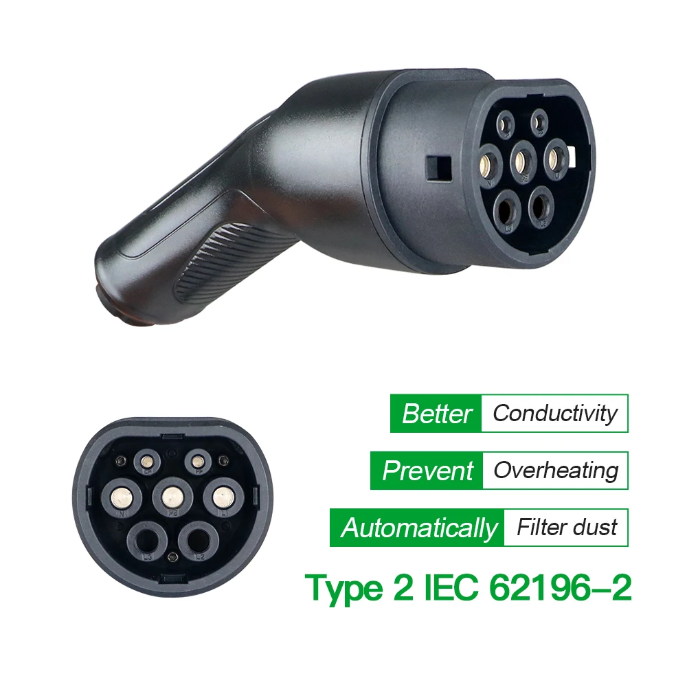 Isigma 32A 7.2kw cargador EV portátil Type2 IEC62196-2 Tuya APP EVSE carga 5M Cable Type2 enchufe Wallbox para coche eléctrico