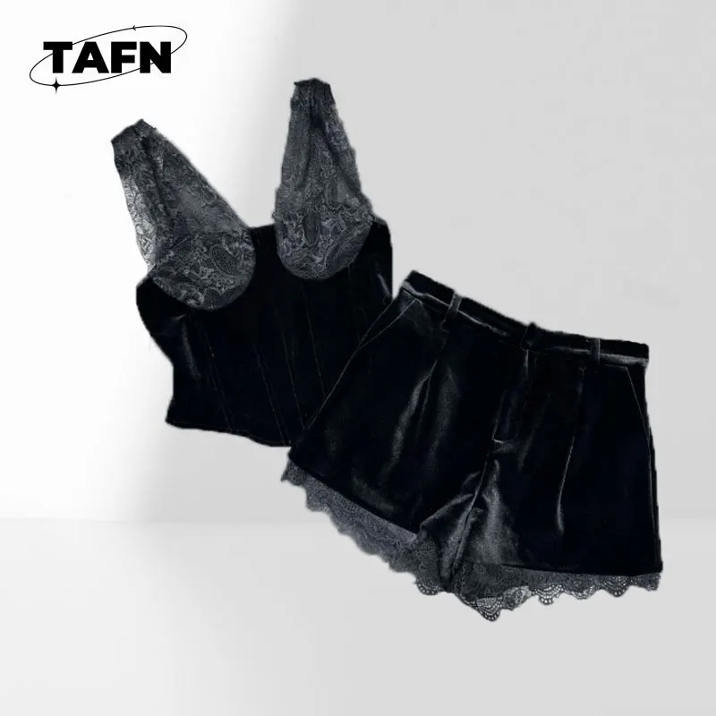 

Женский летний комплект: укороченный топ и шорты в повседневном стиле, вязаные шорты и топ, летний комплект для женщин AK0911