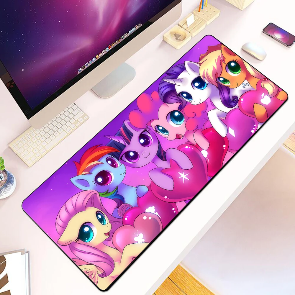 Cartoon My Little P-Ponys Mousepad HD Printing Computer Gamers Locking Edge Non-slip Mouse Pad XXL90x40cm Keyboard PC Desk Pad