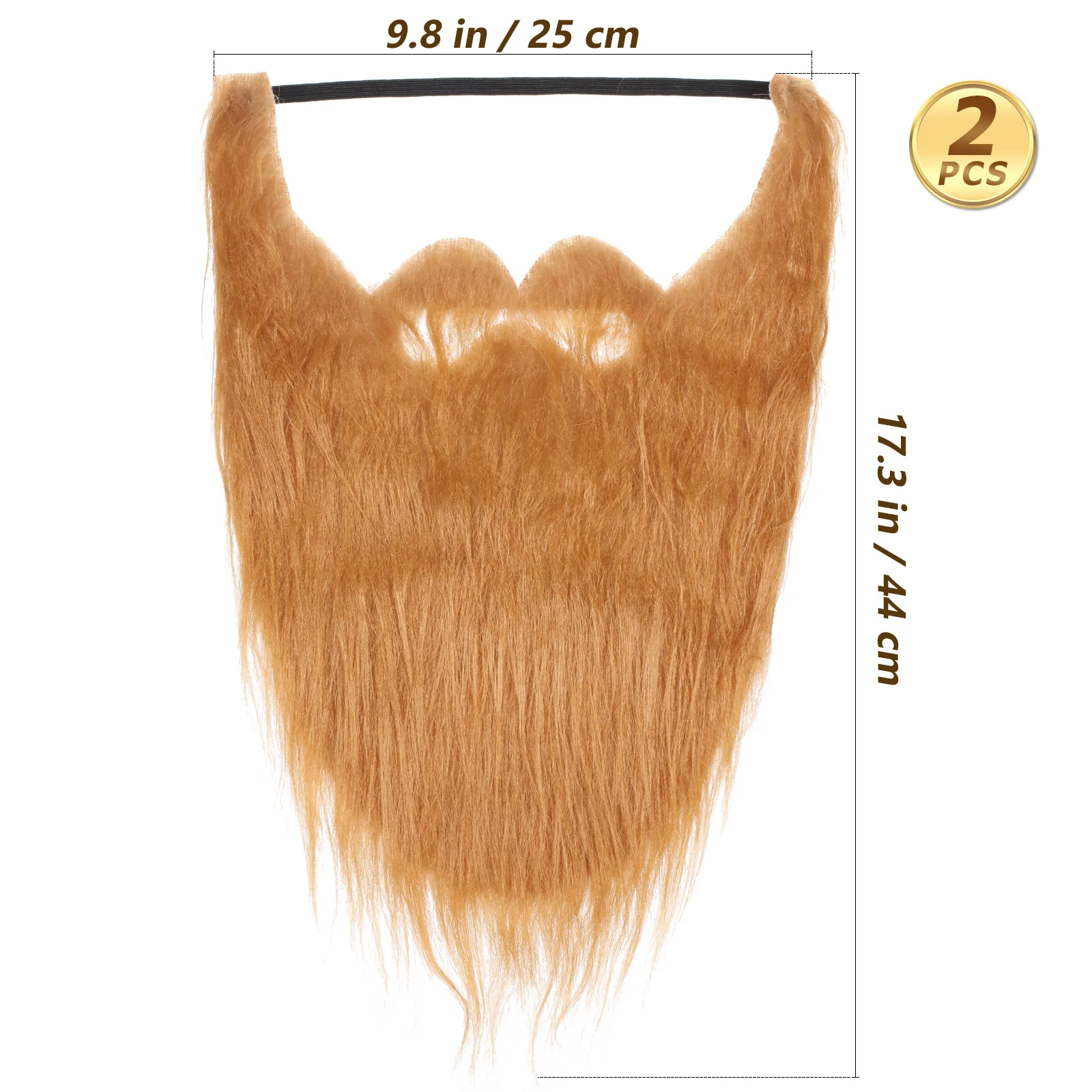 2 pçs máscara de barba falsa laranja longo auto adesivo bigodes para festa de halloween cosplay masquerade decorações fontes de festa