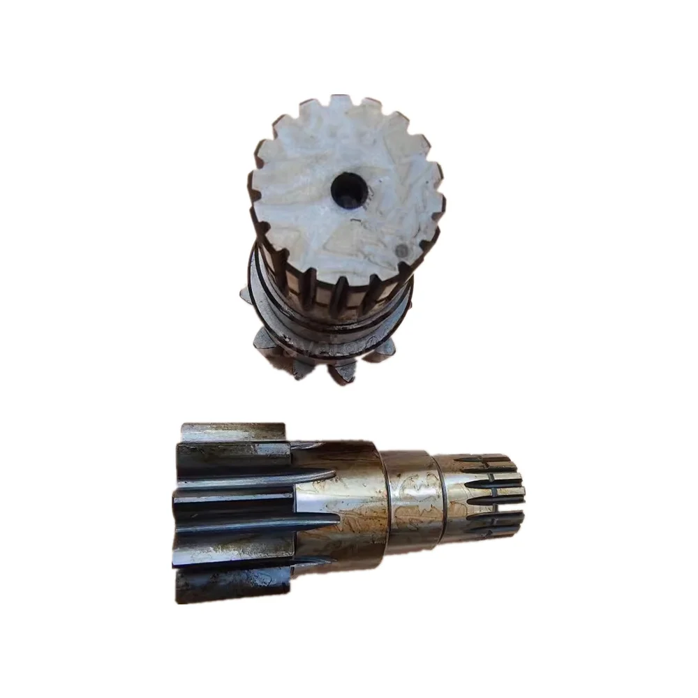 For Kubota U25 30 Steering Motor Swing Motor Vertical Shaft Gear 10*18T 142MM Length Excavator Parts