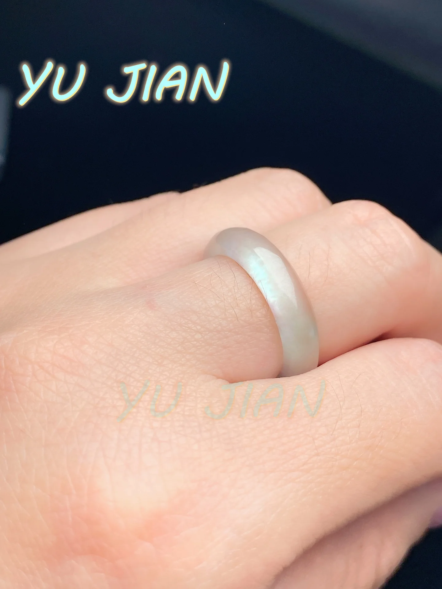 New Lucky-Ring High Ice Fashion Beautiful Natural Jadeite Finger-Ring Delicate JADE Handring Fine Jewelry