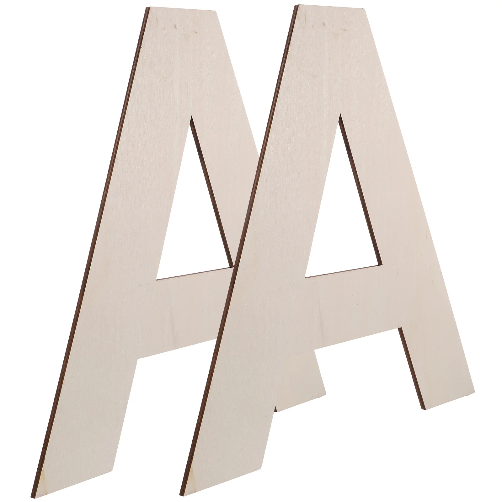 

2pcs Wooden Letter A Decor 30cm Blank Craft Sign for Wedding Party DIY HomeDecoration Unfinished Alphabet Wall