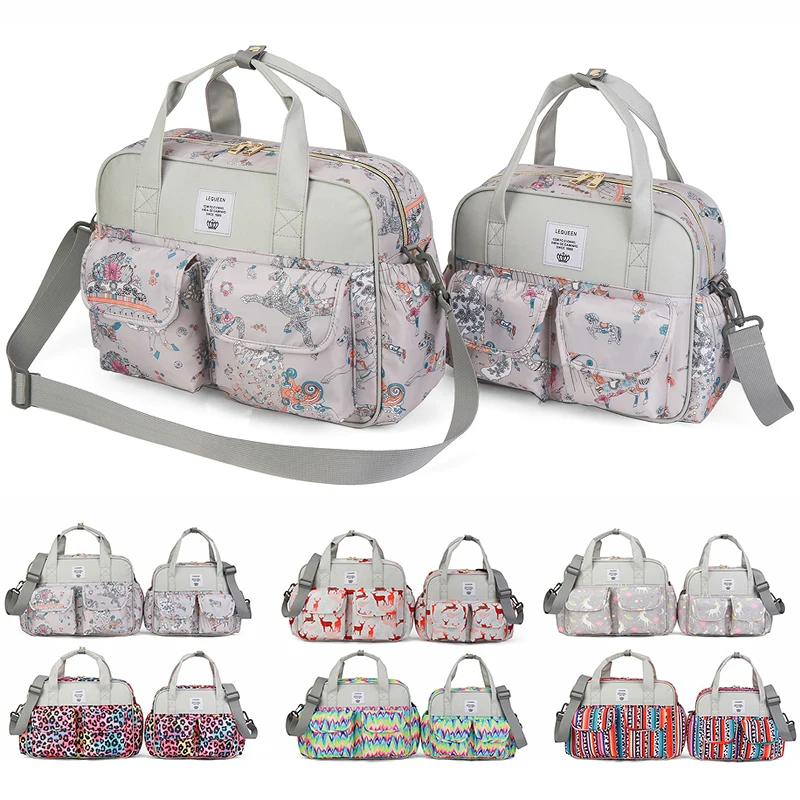 Lequeen 2 Stuks Mama Draagtas Multifunctionele Moederschap Mama Grote Capaciteit Tas Baby Luier Kinderwagen Tas Luier Handtas