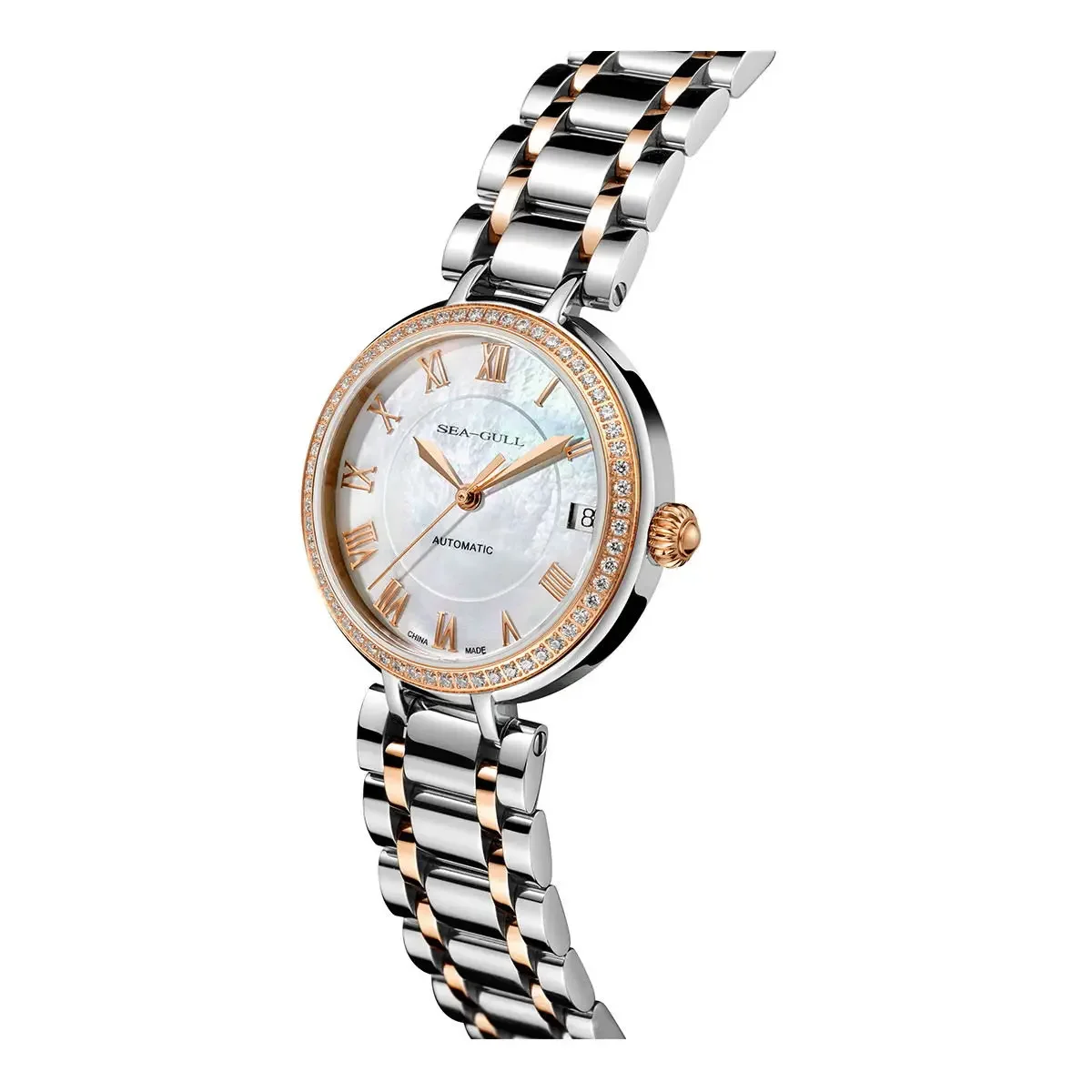 New Seagull Ladies Watch Automatic Mechanical Wristwatch Ultra-Thin Casual Simple Roman Holiday Sapphire Women Watch 816.417L