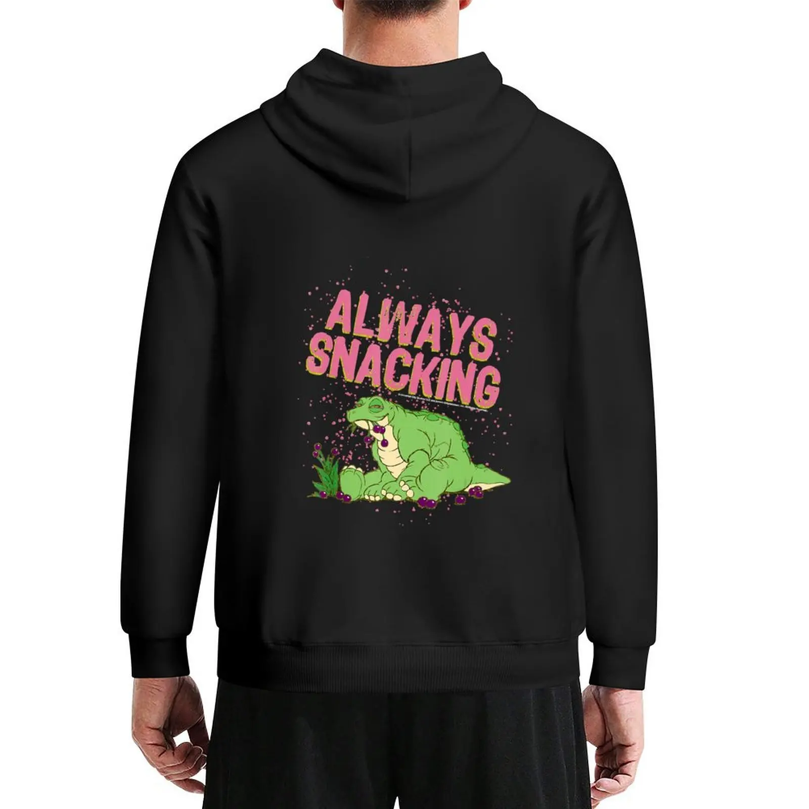 

Endowed Beauty Dino Cera Good Land Before Time Spike Always Snacking Vintage Hoodie mens clothing hoodie for men