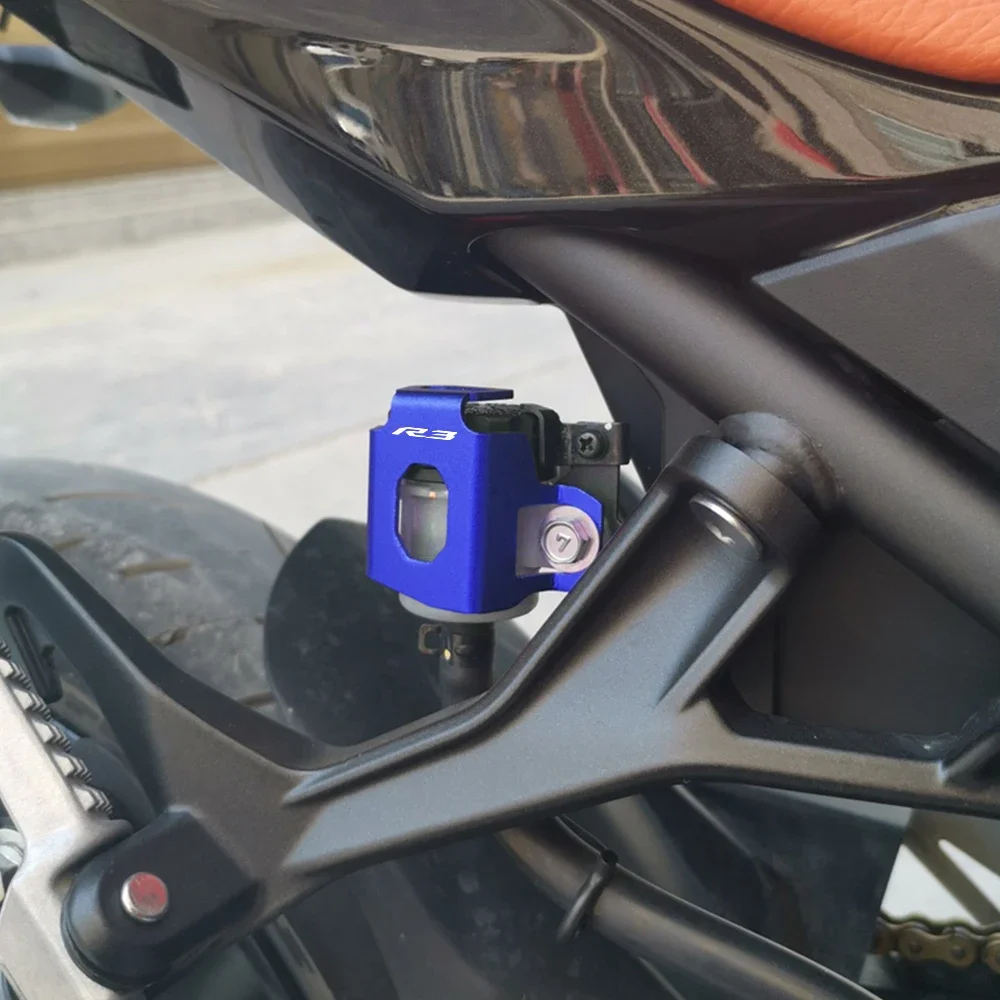 جديد دراجة نارية الفرامل الخلفية النفط السائل خزان غطاء حماية حامي لياماها YZF R3 YZFR3 YZF-R3 V2 V3 2015 - 2025 الألومنيوم
