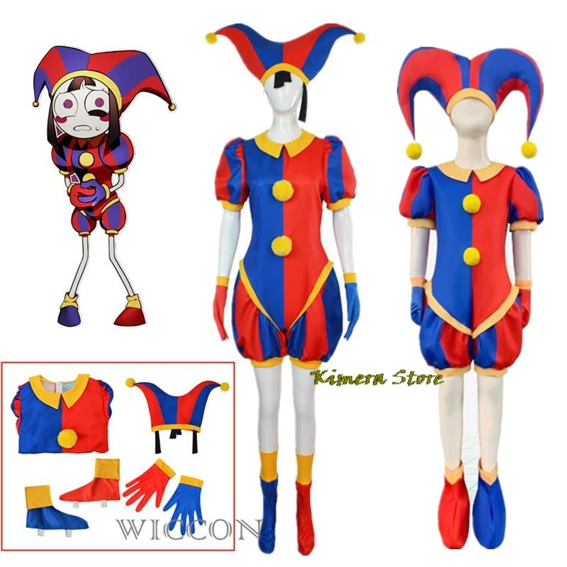 Pomni Cosplay Cartoon Costume Amazing Digital/Circus Cosplay Ragatha Jax Caine Cosplay Theater Children Christmas Kids Gifts