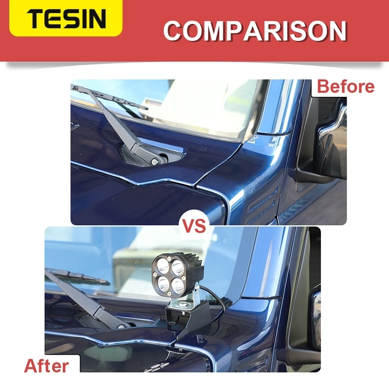 スズキジムニー用ワークライト取り付けブラケット,車の柱,jb74,TESIN