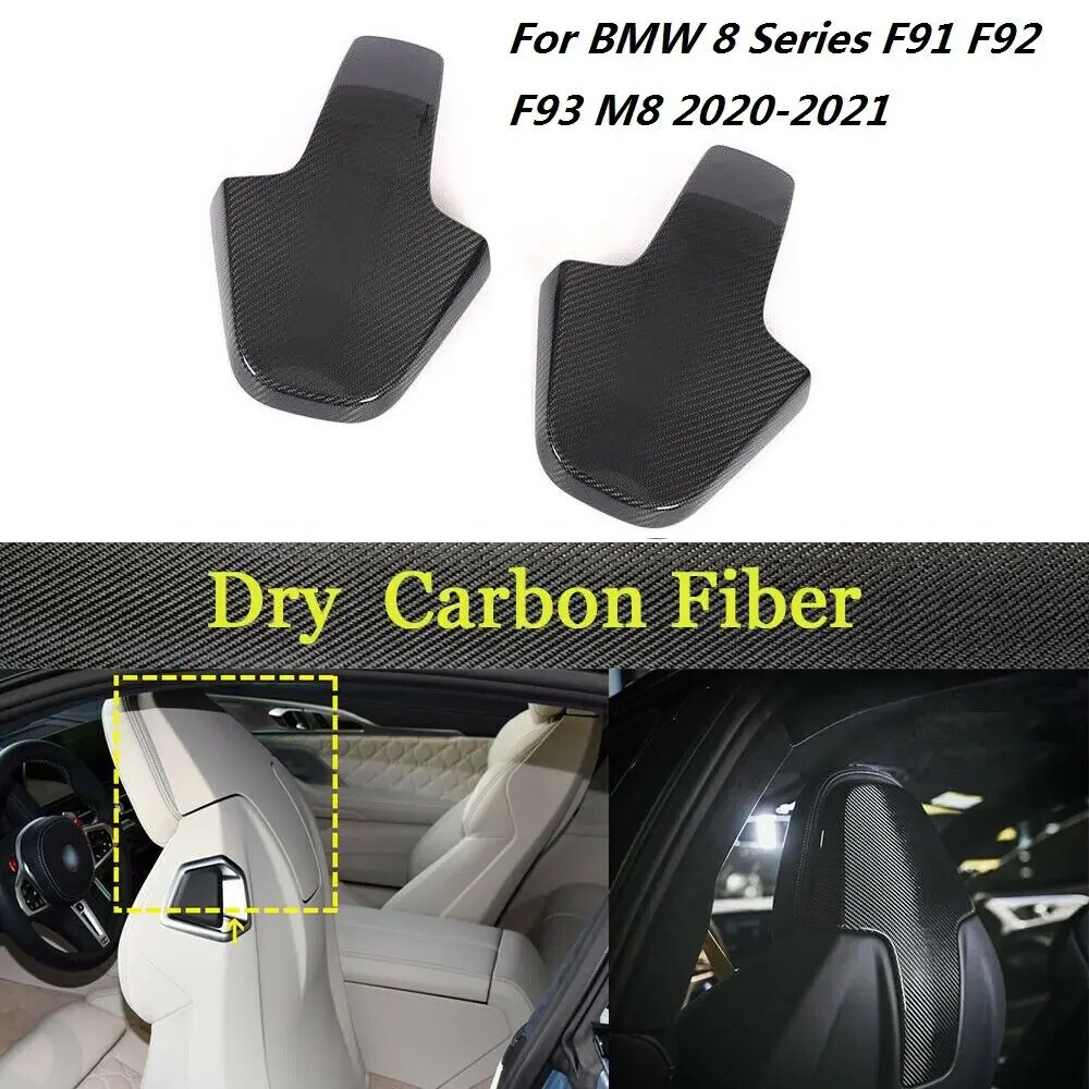 

Dry Carbon Fiber Car Seat Back Shell Cover Trims Interior Accessories For BMW 8 Series F91 F92 F93 M8