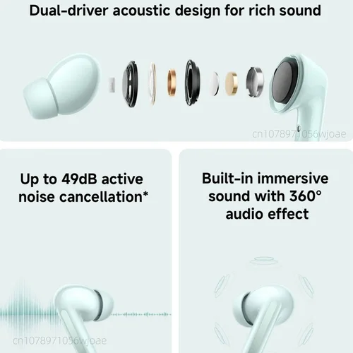 Imagen 2 del producto Xiaomi Redmi Buds 6 TWS auriculares 49dB reducción activa de ruido inalámbrico Bluetooth 5,4 unidad Dual auriculares 42h duración de la batería