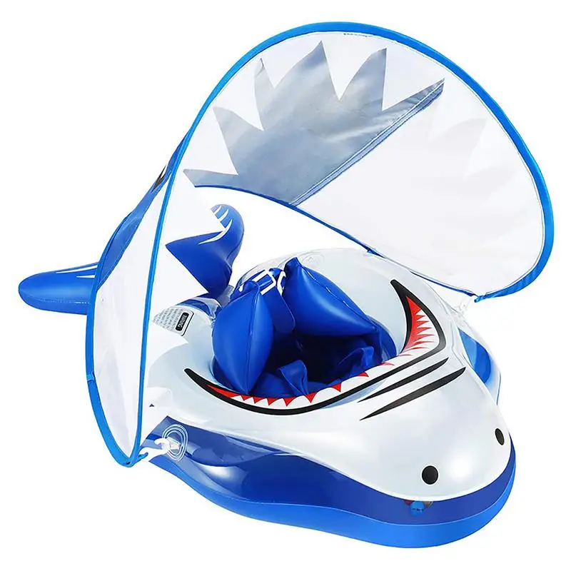 

Baby Pool Float Baby Shoulder Pool Float Inflatable Infant Float for Swimming Inflatable Shark Design Float Ring