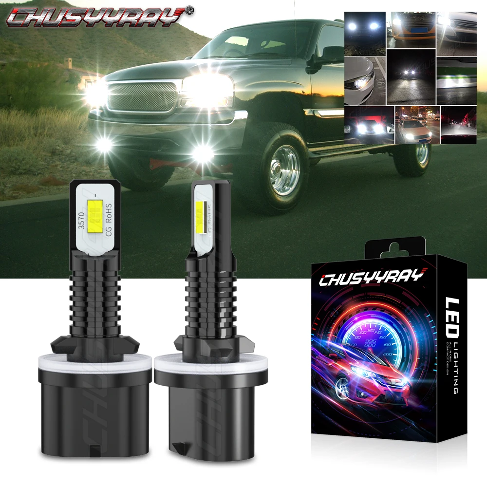 

CHUSYYRAY 2Pcs 880 Led 892 893 899 890 Replacement Bulbs Car fog Lights Compatible For GMC Yukon XL 500 2500 2000-2006 luzes