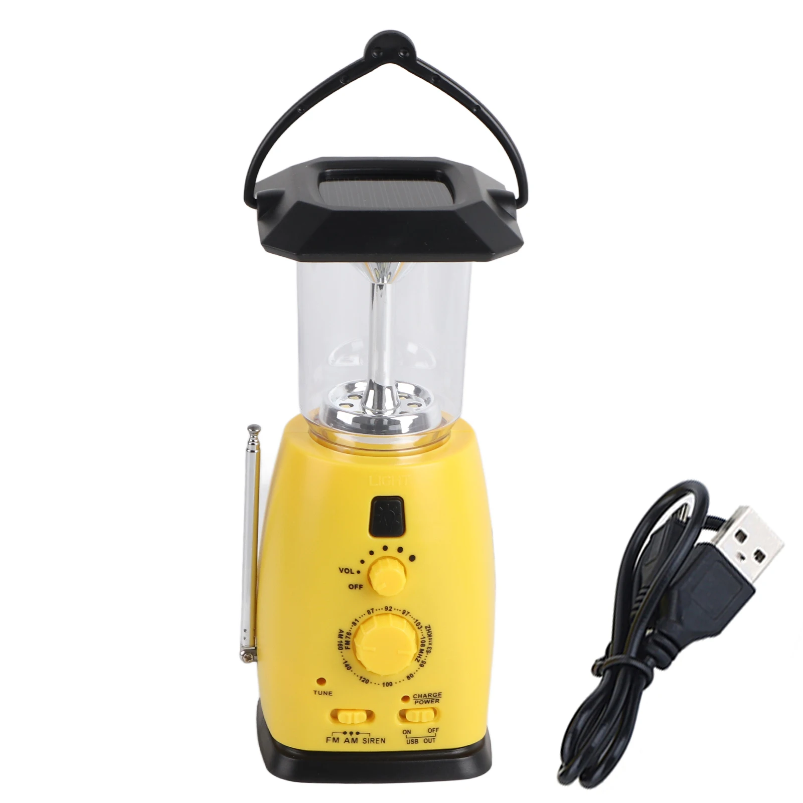 

Emergency Charger Flash Hand Crank Solar Power LED Camping Emergency Flashlight Torch Lamp Phone Charger Hand Crank LED Flash