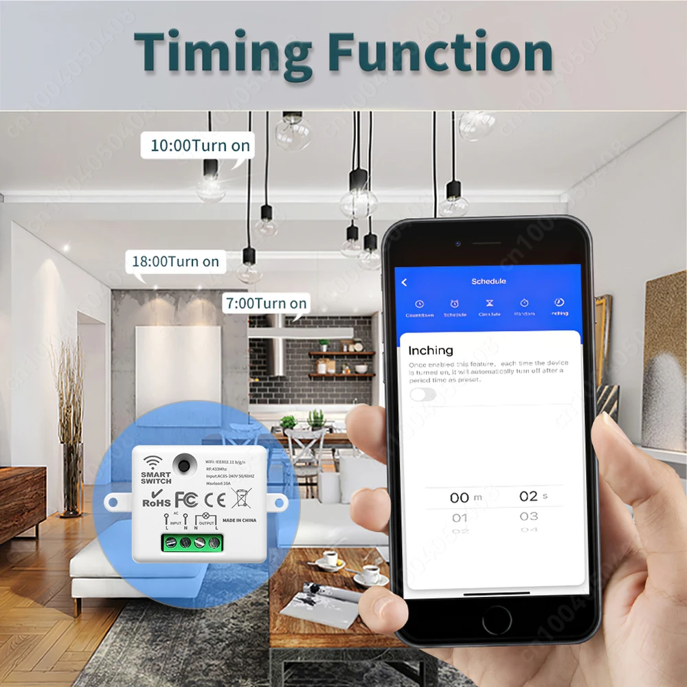 Tuya inteligentne Wifi w domu przełącznik RF433 Mhz 1/2/3gang przełącznik przyciskowy silny sygnał pilot bez okablowania współpracuje z Alexa Google