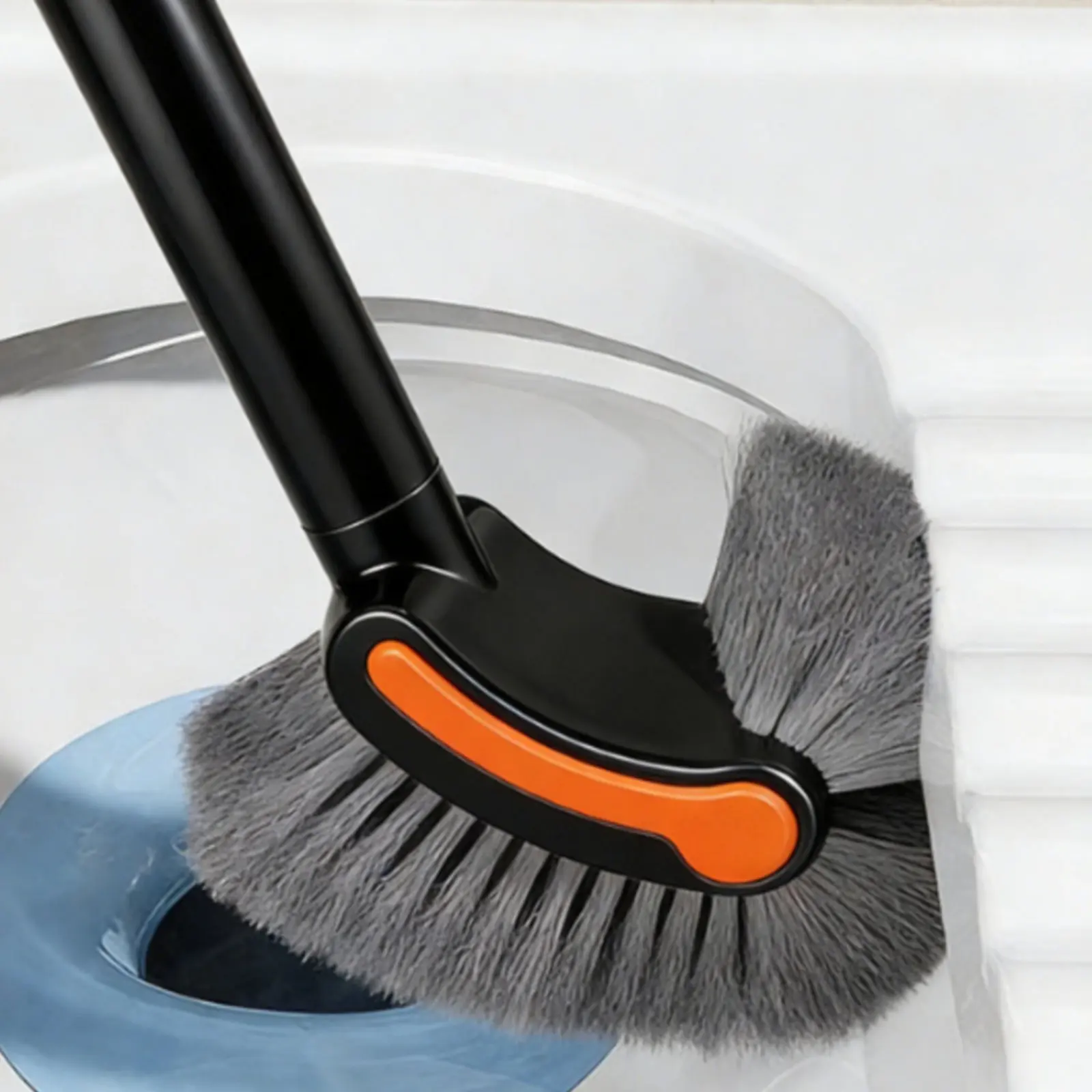 

Long Handle Toilet Brush Easy to Clean Soft Bristle Toilet Brush Bathroom Cleaning Space Saving Scratch Unrestricted