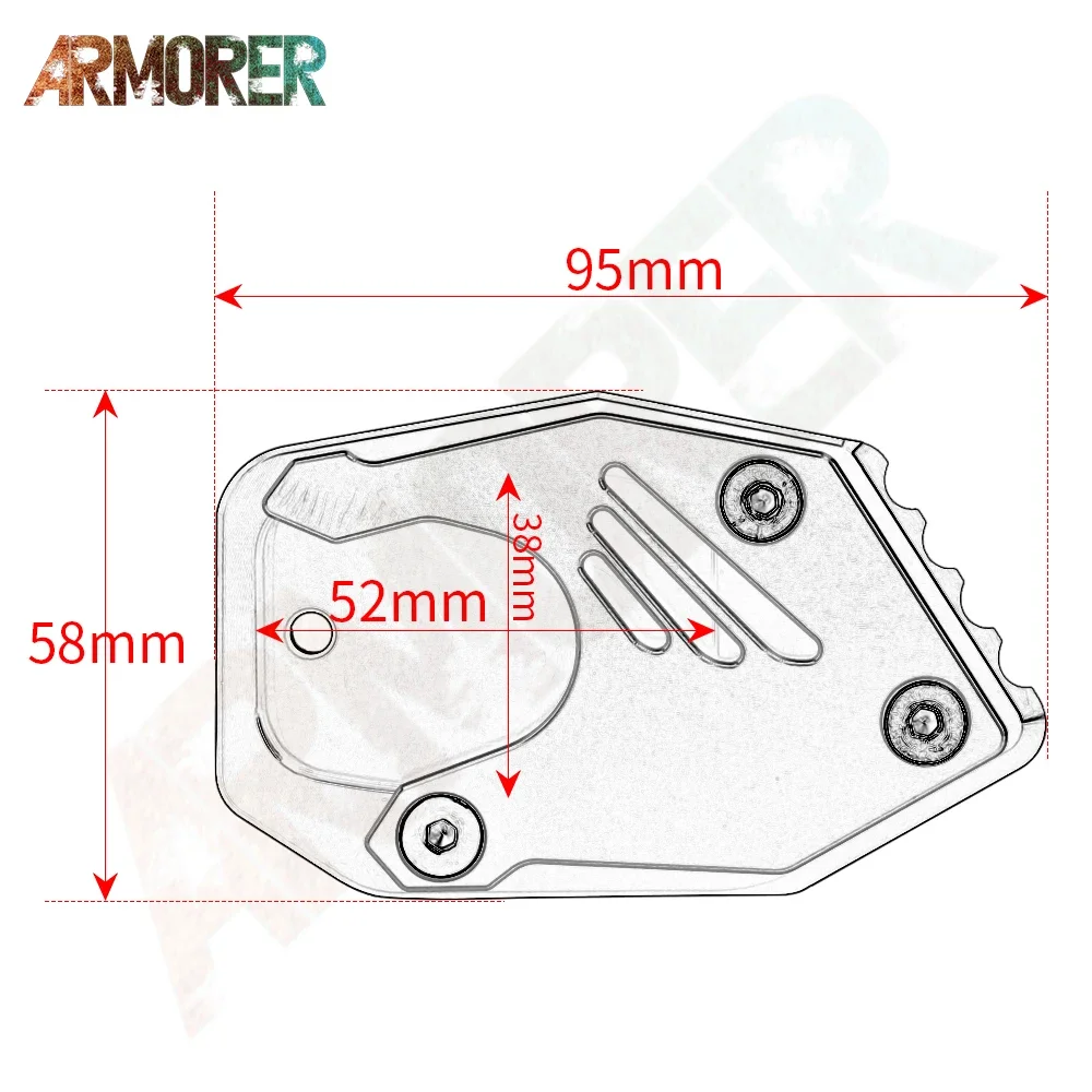 For HONDA CB400X CB 400X CB400 X 2019 2020 Motorcycle Accessories CNC Aluminum Side Kickstand Stand pad Extension Support Plate