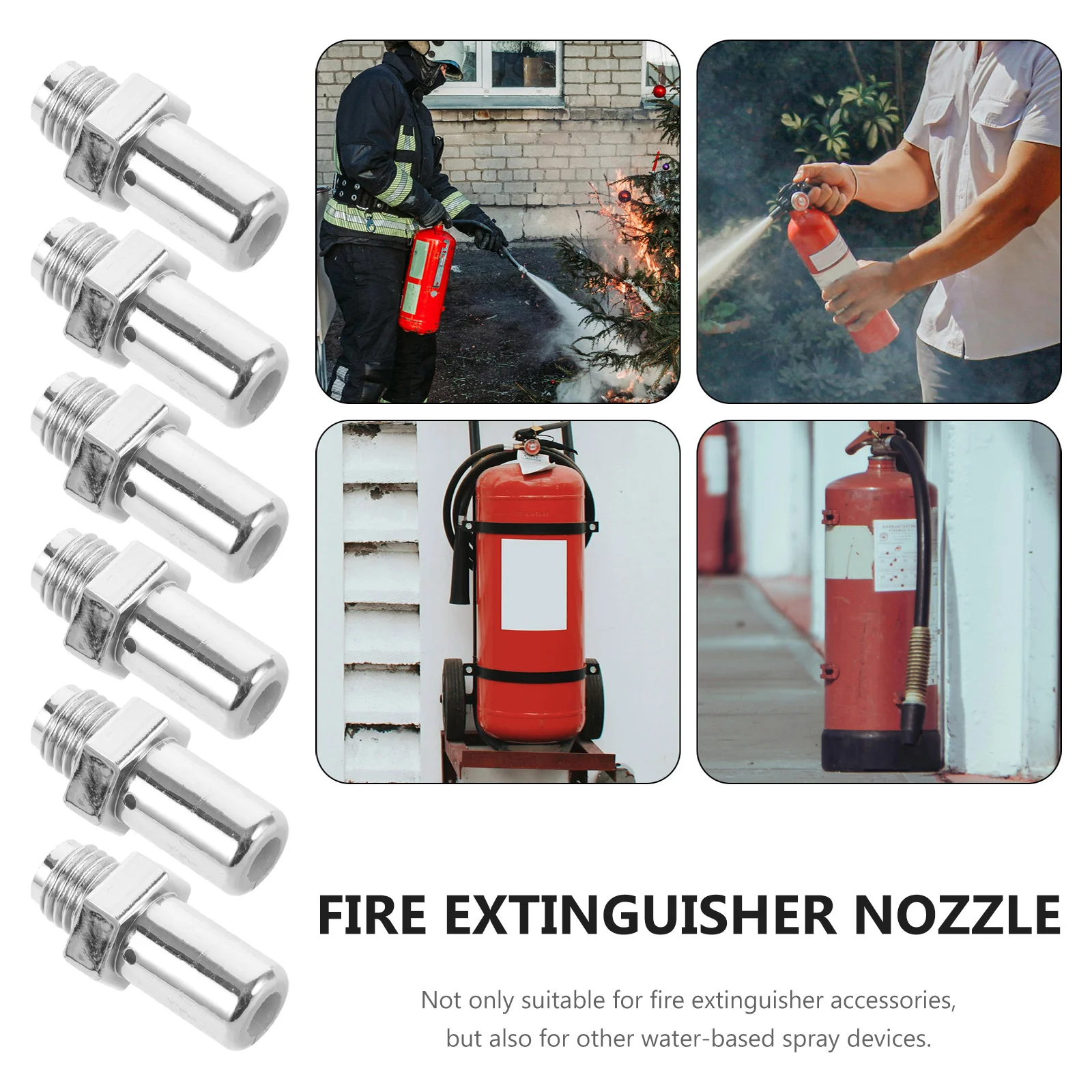 6pcs Water-Based Nozzle 500Ml-1L Replacement Accessory Wide Mouth Plastic Spray Tip For Home Office Garden Tools Fire