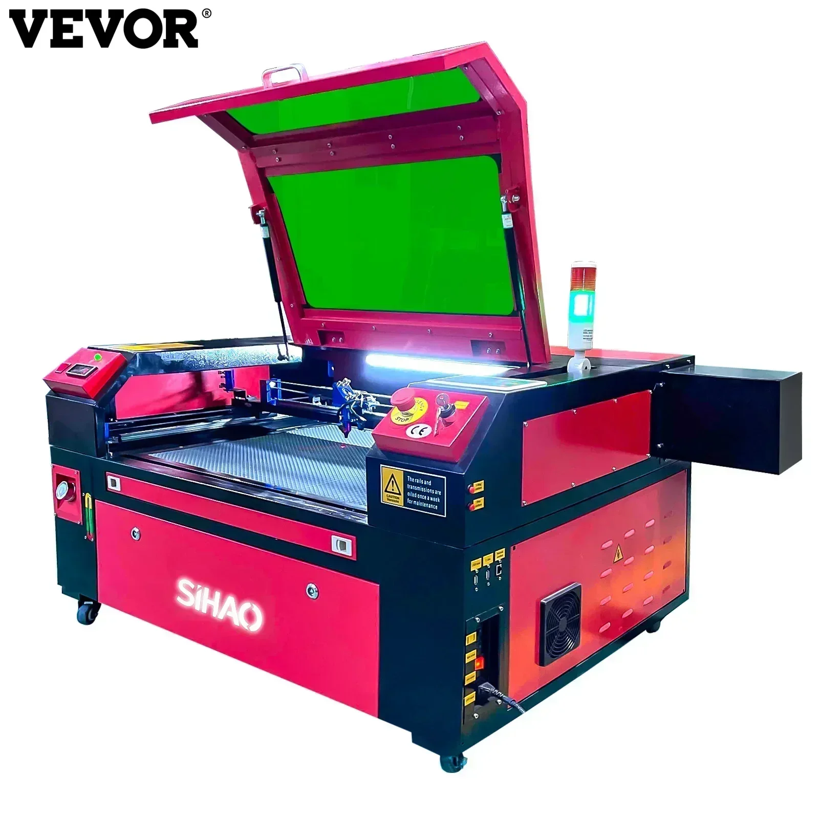 

VEVOR CO2 Laser Engraving Machine 7050 80W Laser Engraving Machine Workbed Fabric Wood Digital Engraving Carving Print Machine