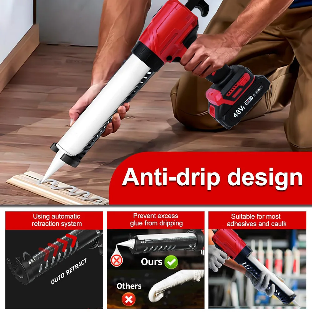 

4 Gear Adjustable Speed Glass Glue Structural Filling Gun Electric Caulking Gun For Makita 18V MAX Li-ion BATTERY(No Battery)