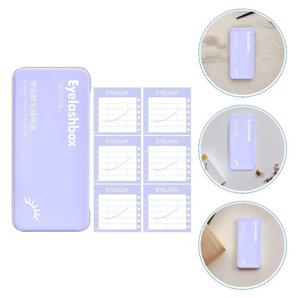 

1Set False Eyelash Organizer Case Magnetic Lash Holder Travel Compact Storage Box Eyelash Extension Storage Container