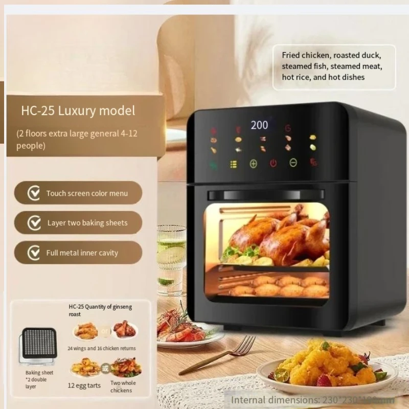 Smart 20L Air Fryer Oven Digital Support Customized Service Hot Deep Fryer Oven with Observation Window