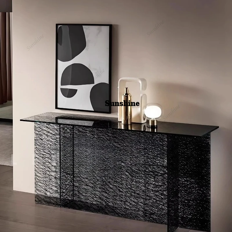 

Italian minimalist, home decorative glass table entrance
