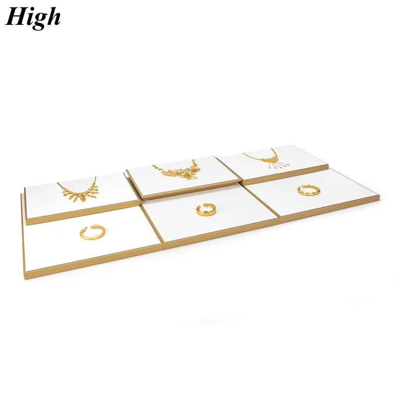 

Levitating Jewelry Display Stand, Leather Wedge Display Pad for Jade Bracelet Watches, Jewelry Showcase Riser