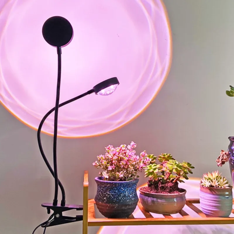 

Full Spectrum LED Plant Growth Lamp Dimming Timing USB Clip Light Succulent Bonsai Fill Lamp Add Color Enhance Flower Growth