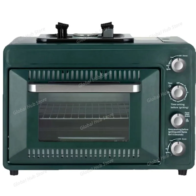 Outdoor Multi-functional Oven, Double-layer Household Camping Gas Tank, Frying, Roasting and Boiling Integrated Stove, Gas Oven