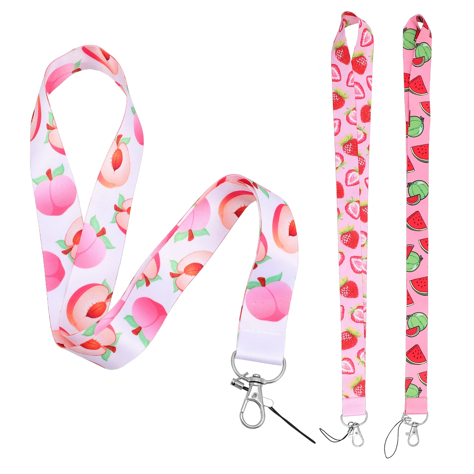 

3Pcs Lightweight Polyester Lanyards MultiFunction Phone Nurse Men Hanging Ropes Neck ID Badge Clip Straps