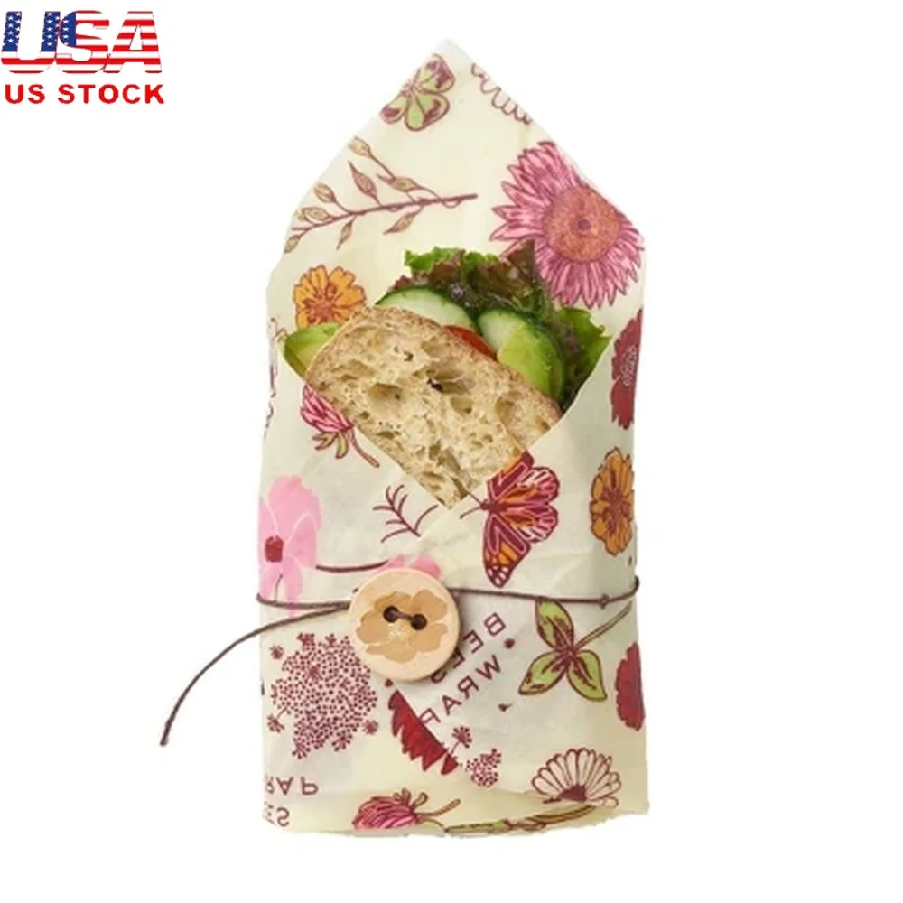

Reusable Beeswax Sandwich Wrap Compostable Food Storage Eco-Friendly Alternative Plastic Waste Reduction Natural Fire Starter