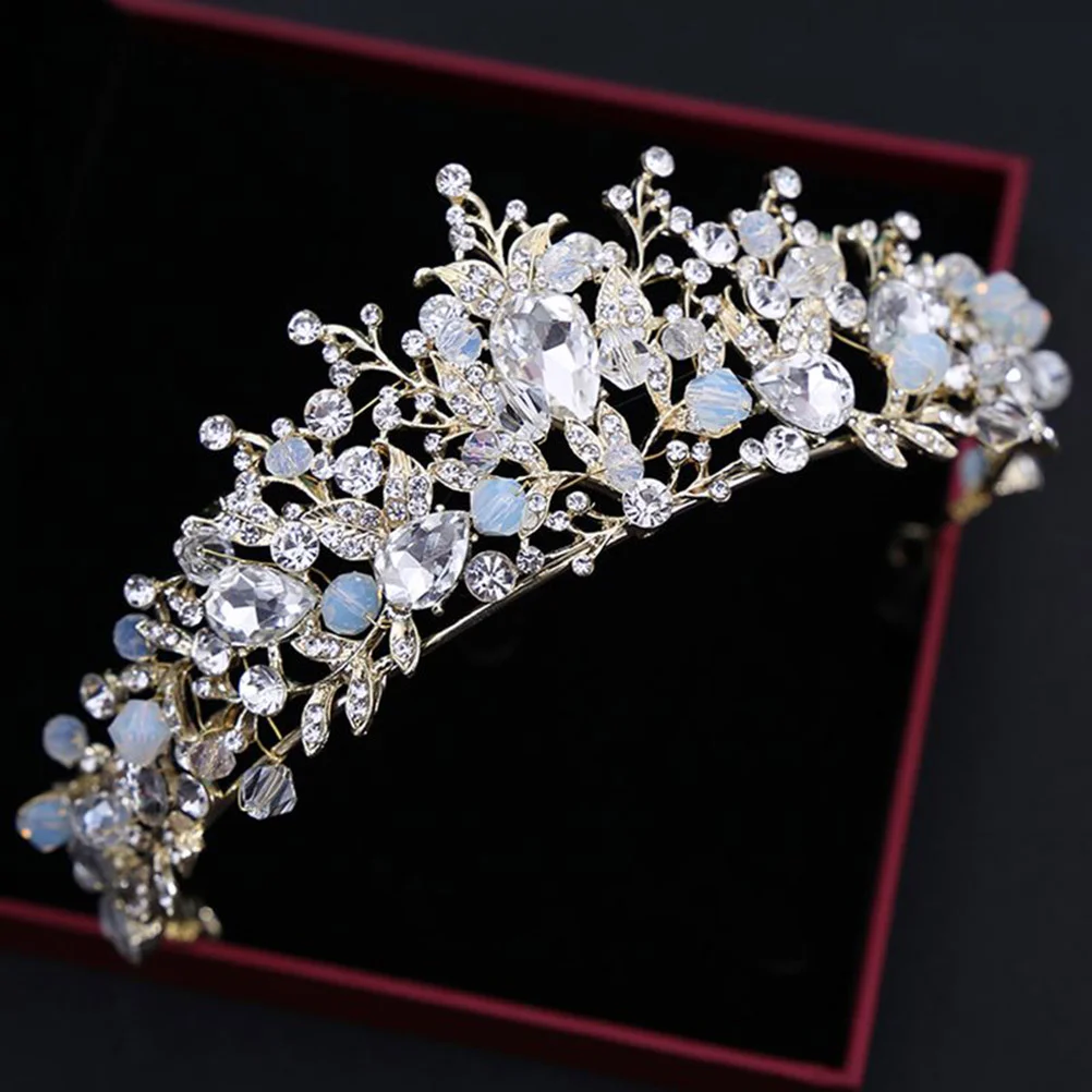 Set Miss Girl Headbands Wedding Hair Accessories for Women Tiara Earrings Bridal