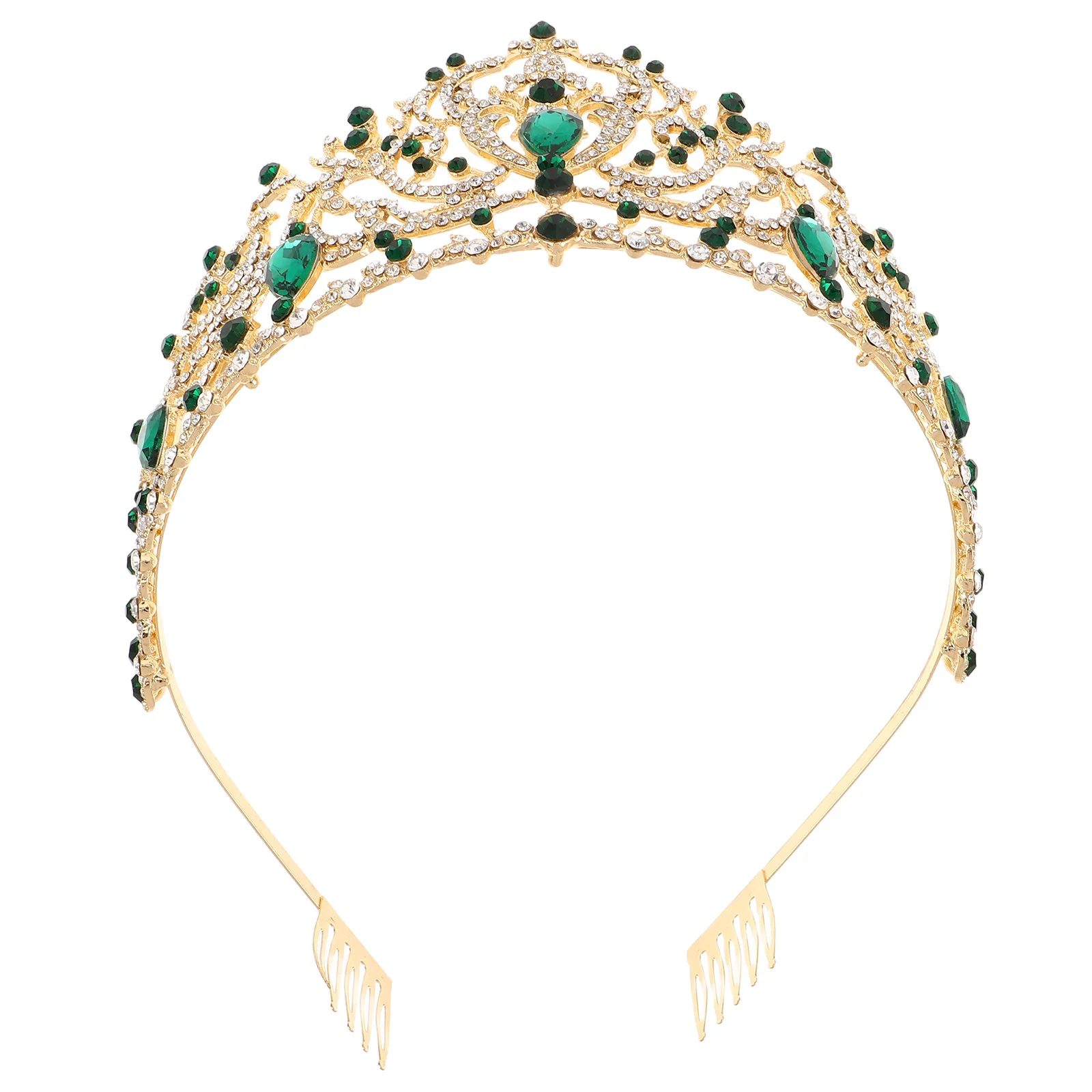 

Wedding Tiaras Baroque Crown Rhinestone Crystal Bridal Headpiece Bride Headwear Accessory for Women Party Cosplay