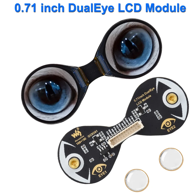Waveshare 0.71 inch IPS SPI Round Double Eye LCD Display 071