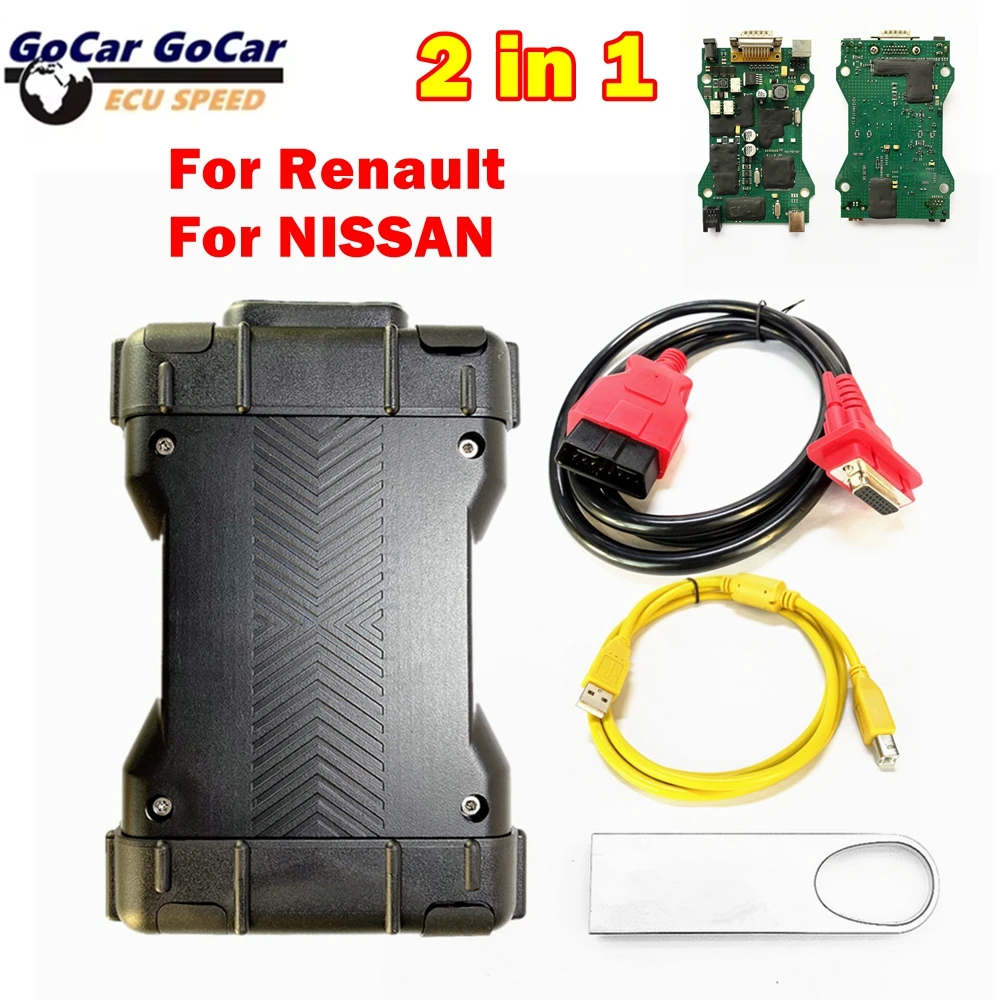 

Can Clip For Renault 2 IN 1 V227 CAN Clip For Nissan Consult 3 V9.21.00 Scanner Auto Self Diagnostic Tool ECU Coding Programming