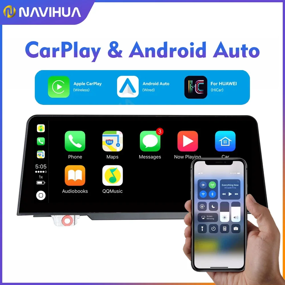 Navihua System Linux Radio samochodowe z ekranem dotykowym z nawigacją Carplay GPS i systemem Android Auto dla BMW serii 1 E87 F20 F52