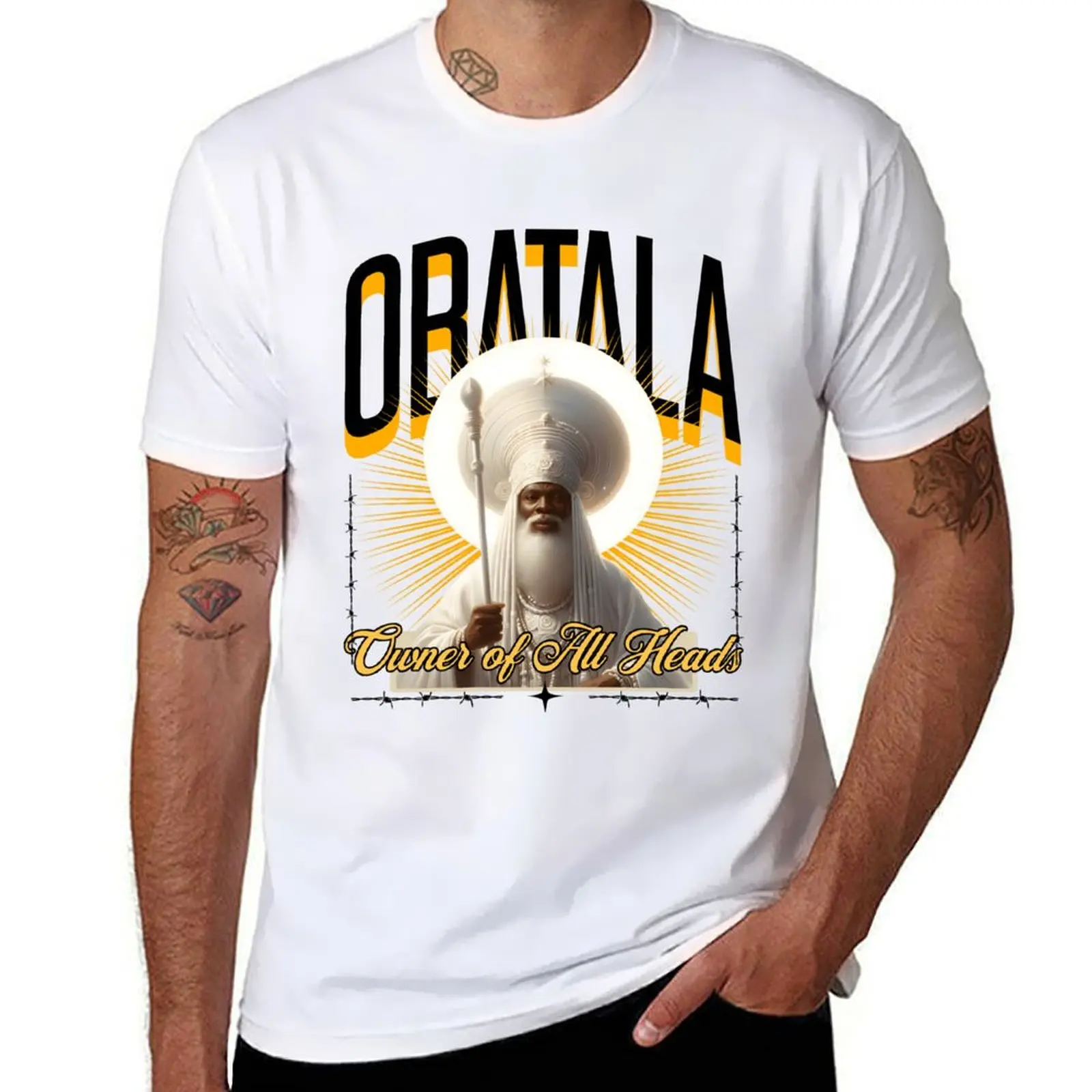 

Heads All Obatala: Owner of T-Shirt Lightweight Basic Short Sleeve Shirt